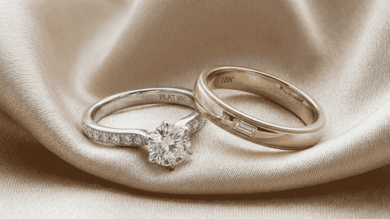 Alliances de mariage : métal noble et style intemporel